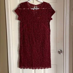 Cranberry lace dress
